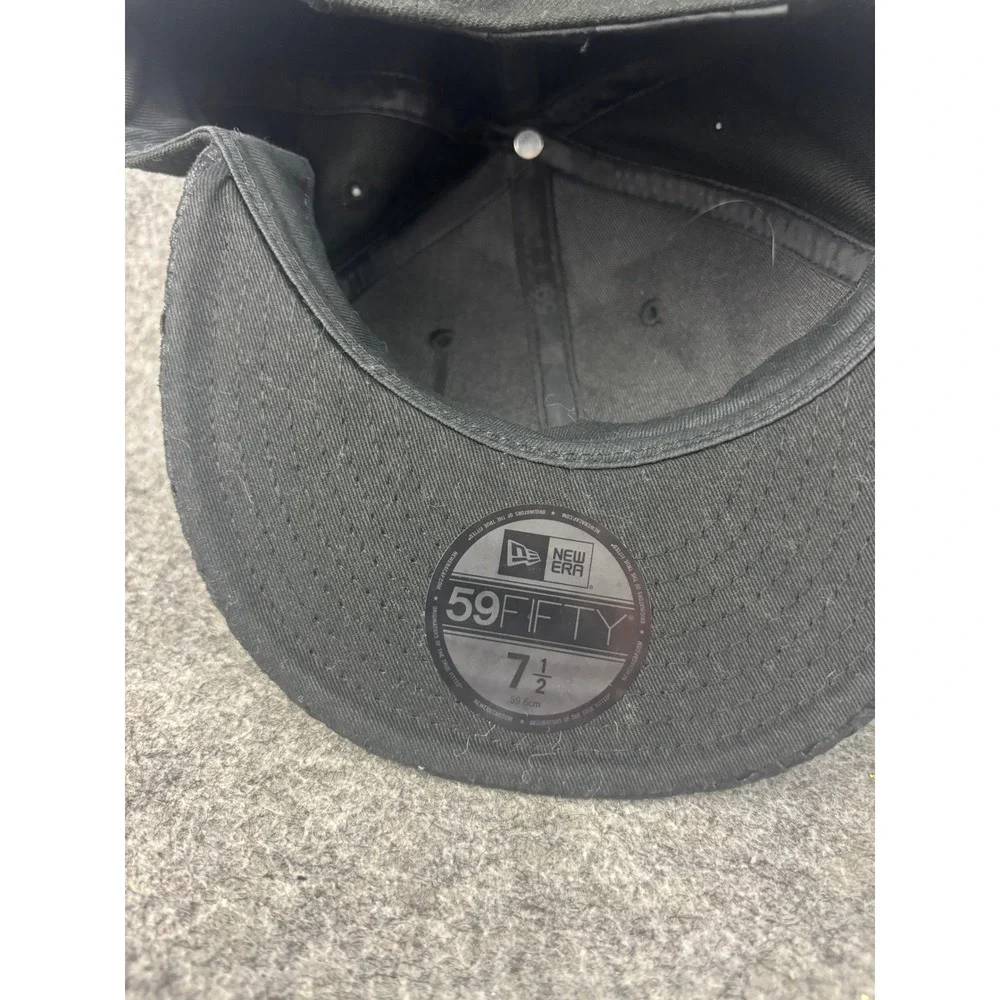 New Era Cleveland Cavaliers Hat Mens 7 1/2 Black Fitted Woven 59FIFTY Cap
